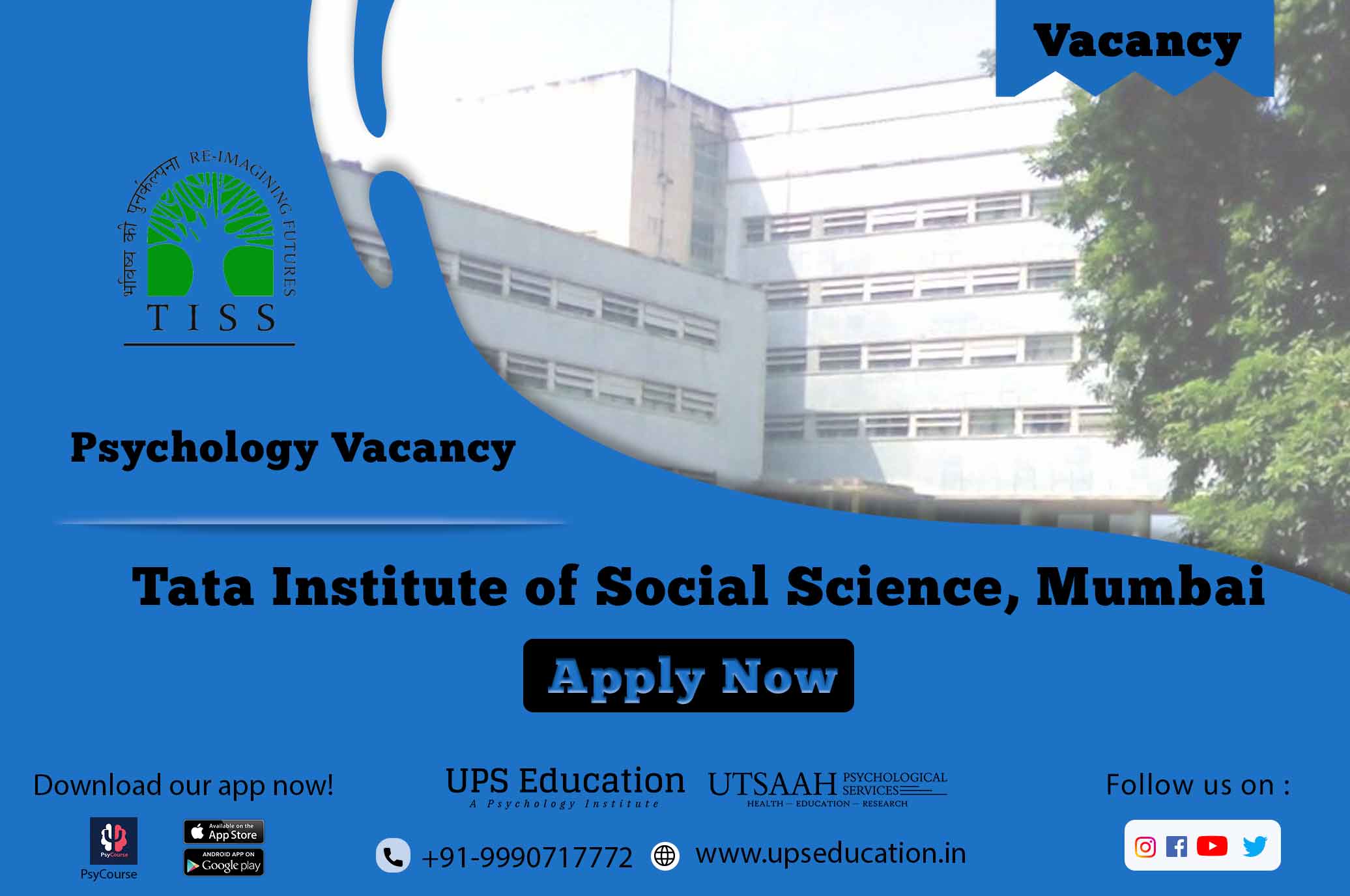 Psychology vacancy in TISS