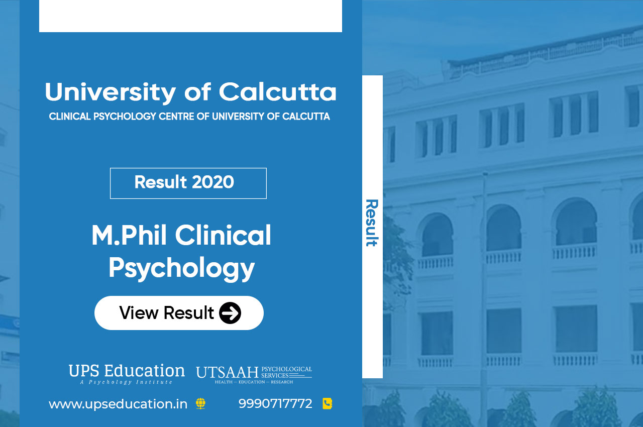 University of Calcutta M.Phil Clinical Psychology Result 2020