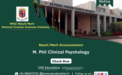 Result/Merit of Candidates for M. Phil Clinical Psychology at NFSU—UPS Education