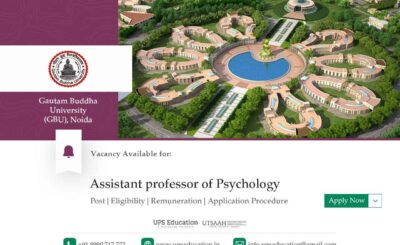 Assistant Professor of Psychology Vacancy at GBU