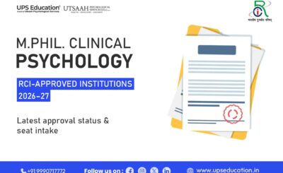 M.Phil. Clinical Psychology 2026–27 RCI-approved institutions in India