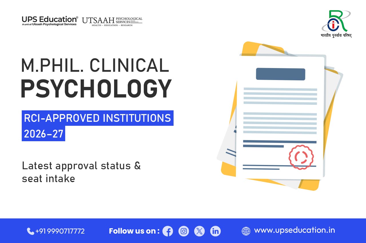 M.Phil. Clinical Psychology 2026–27 RCI-approved institutions in India
