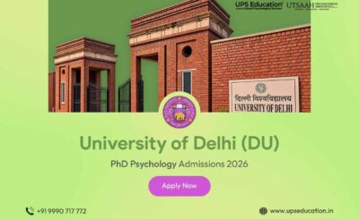 DU PhD Psychology admission 2026–27 eligibility and application process