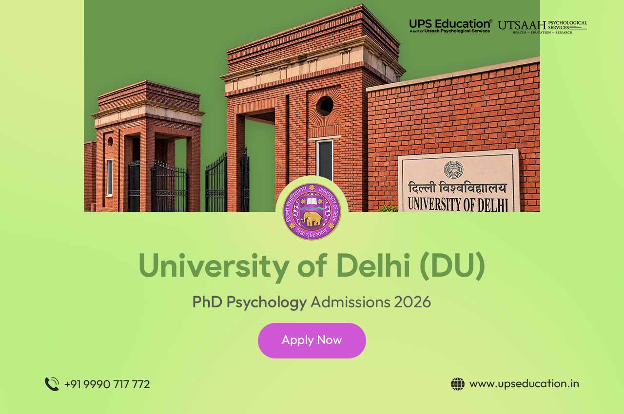 DU PhD Psychology admission 2026–27 eligibility and application process